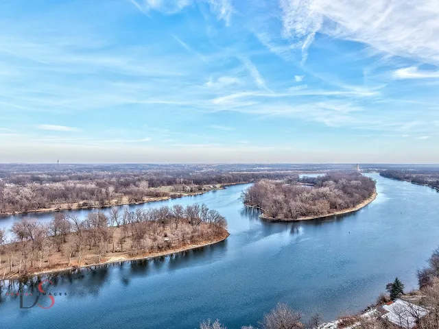 an aerial view of multiple house