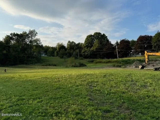 a view of outdoor space with garden and trees