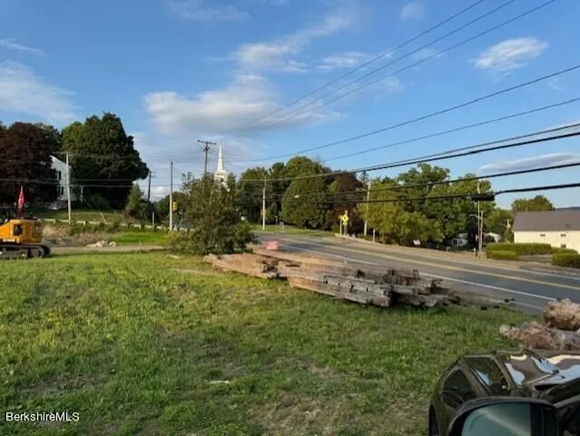 a view of a backyard with plants