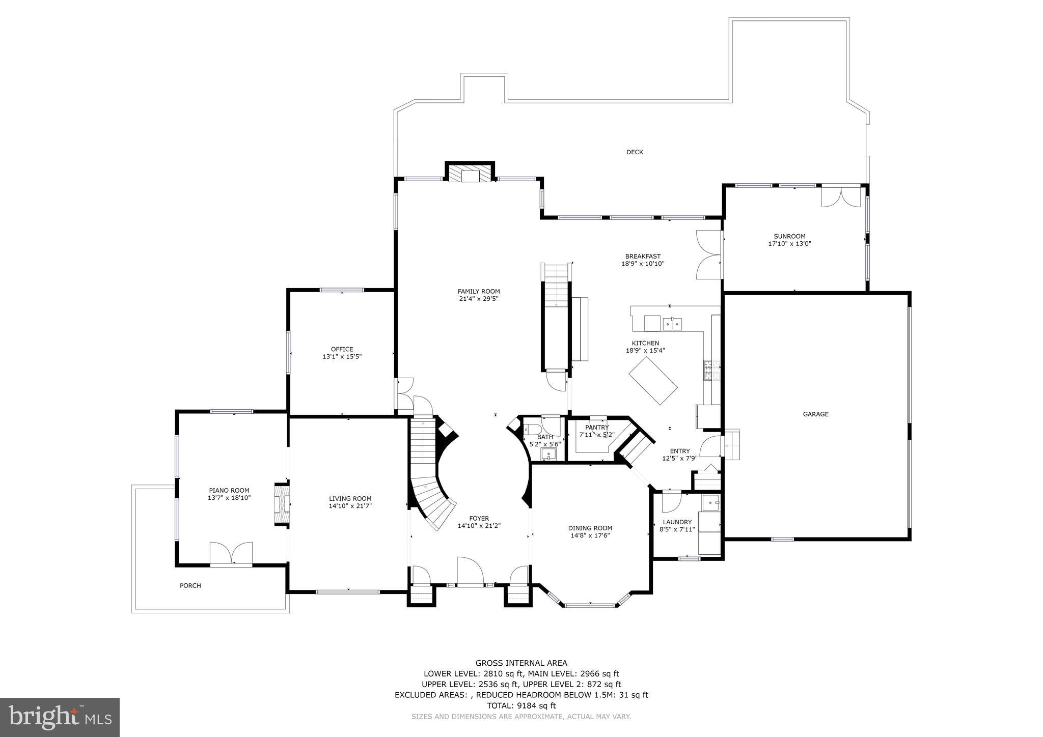 9466 Lovat Road Fulton, MD 20759 - Photo 74 of 78 Main Level Floor Plan