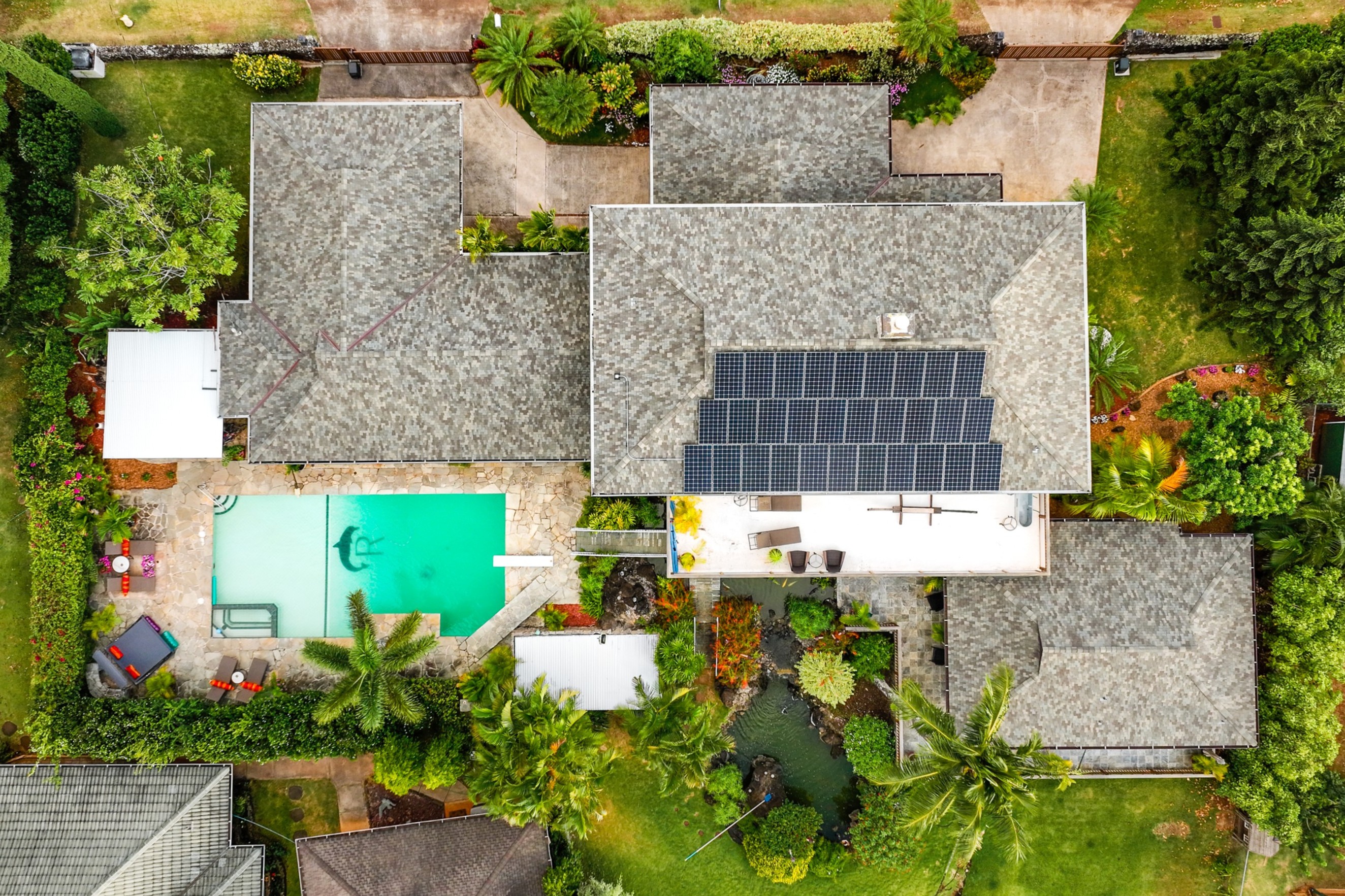 2938 Mokoi Street Lihue, HI 96766 - Photo 30 of 30 an aerial view of a house with a garden