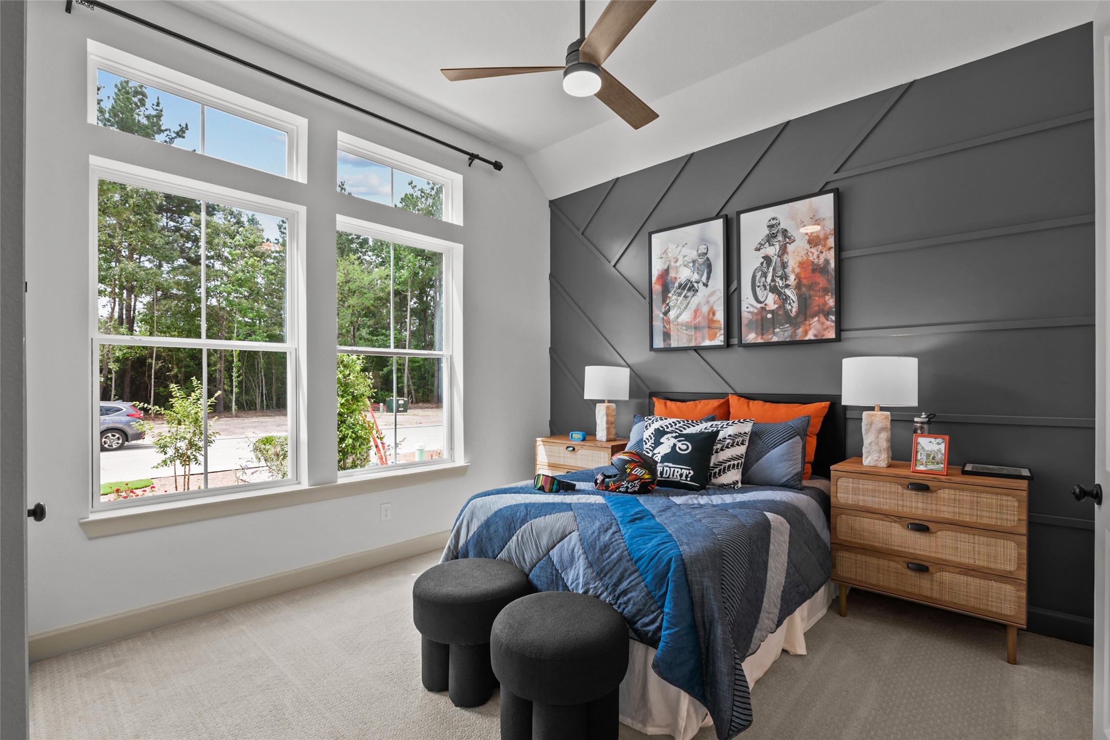 1760 Howler Way Montgomery, TX 77316 - Photo 28 of 44 REPRESENTATIVE PHOTO: Front bedroom is attached to a walk0 through bath. High ceilings!