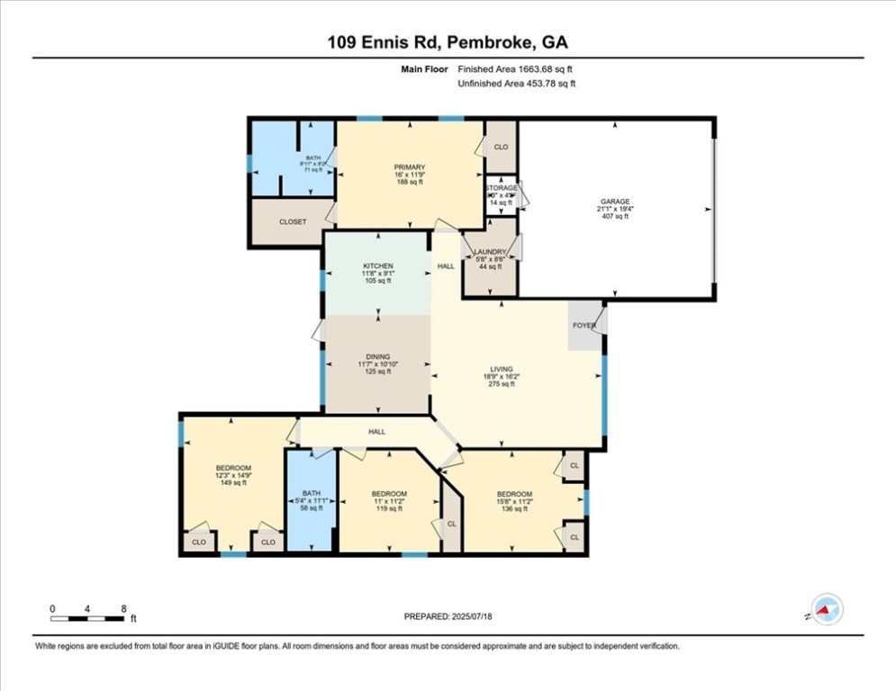 109 Ennis Road Pembroke, GA 31321 - Photo 36 of 36 109 Ennis Road floor plan.