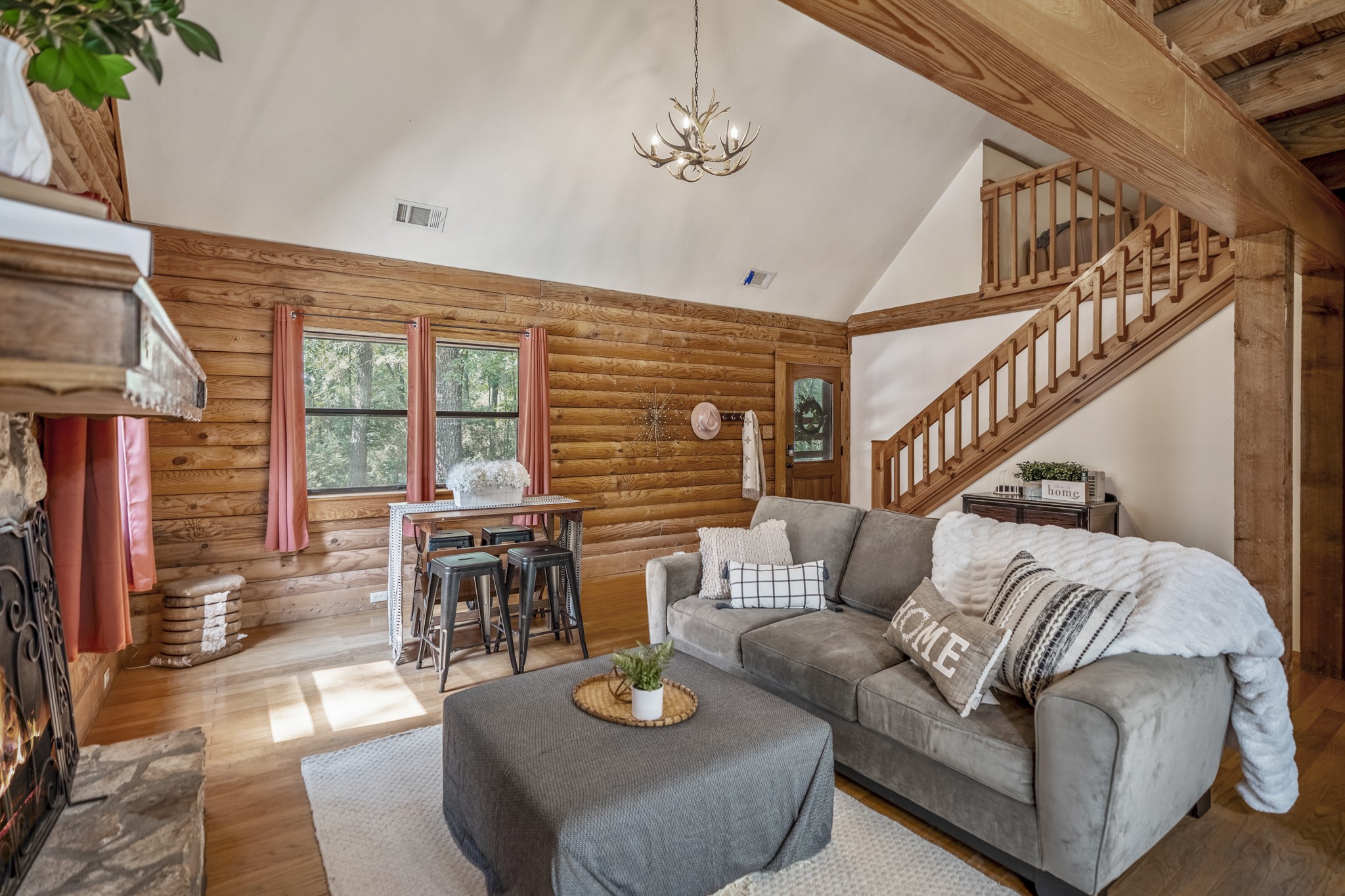 31370 Lazy Ridge Drive Waller, TX 77484 - Photo 13 of 43 a living room with furniture fireplace and a large window