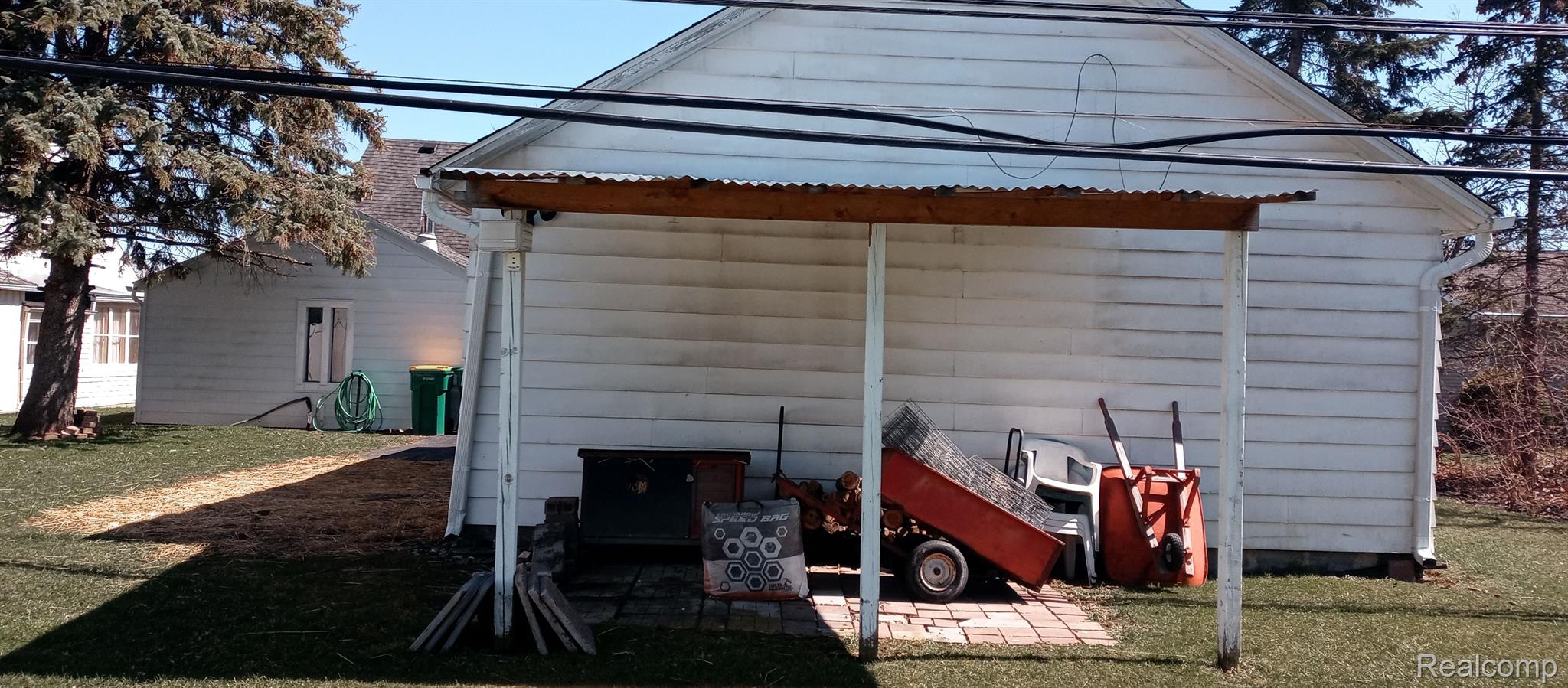 rear of garage