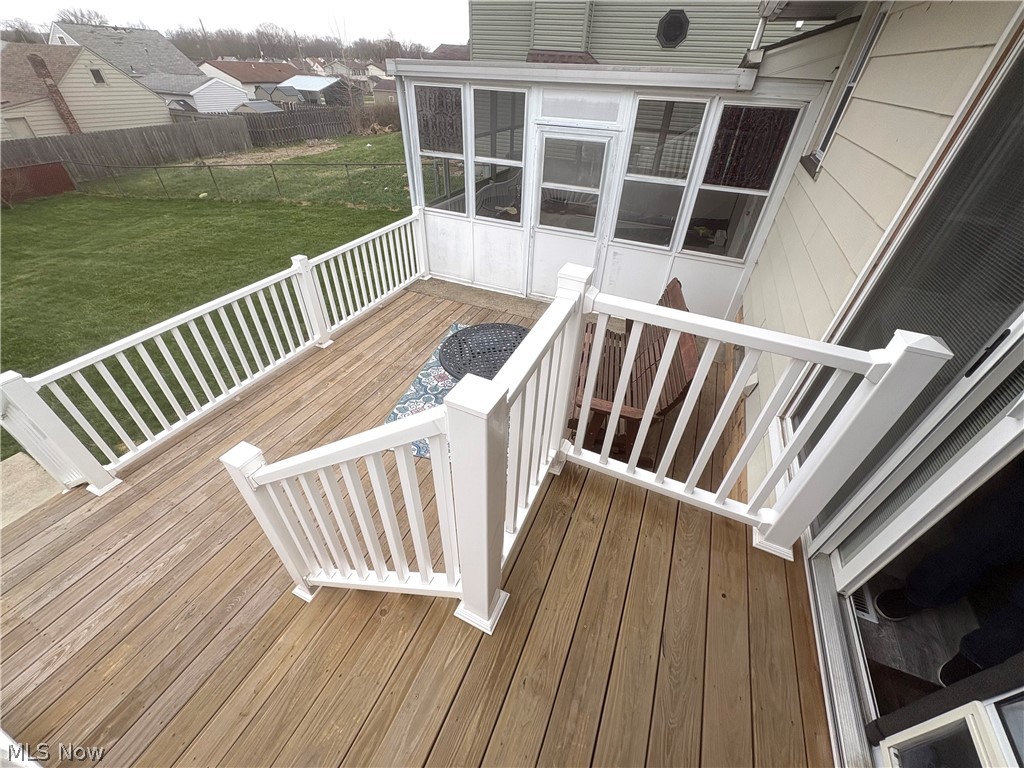 511 Edison Street Struthers, OH 44471 - Photo 35 of 42 Back Deck attached to enclosed patio also