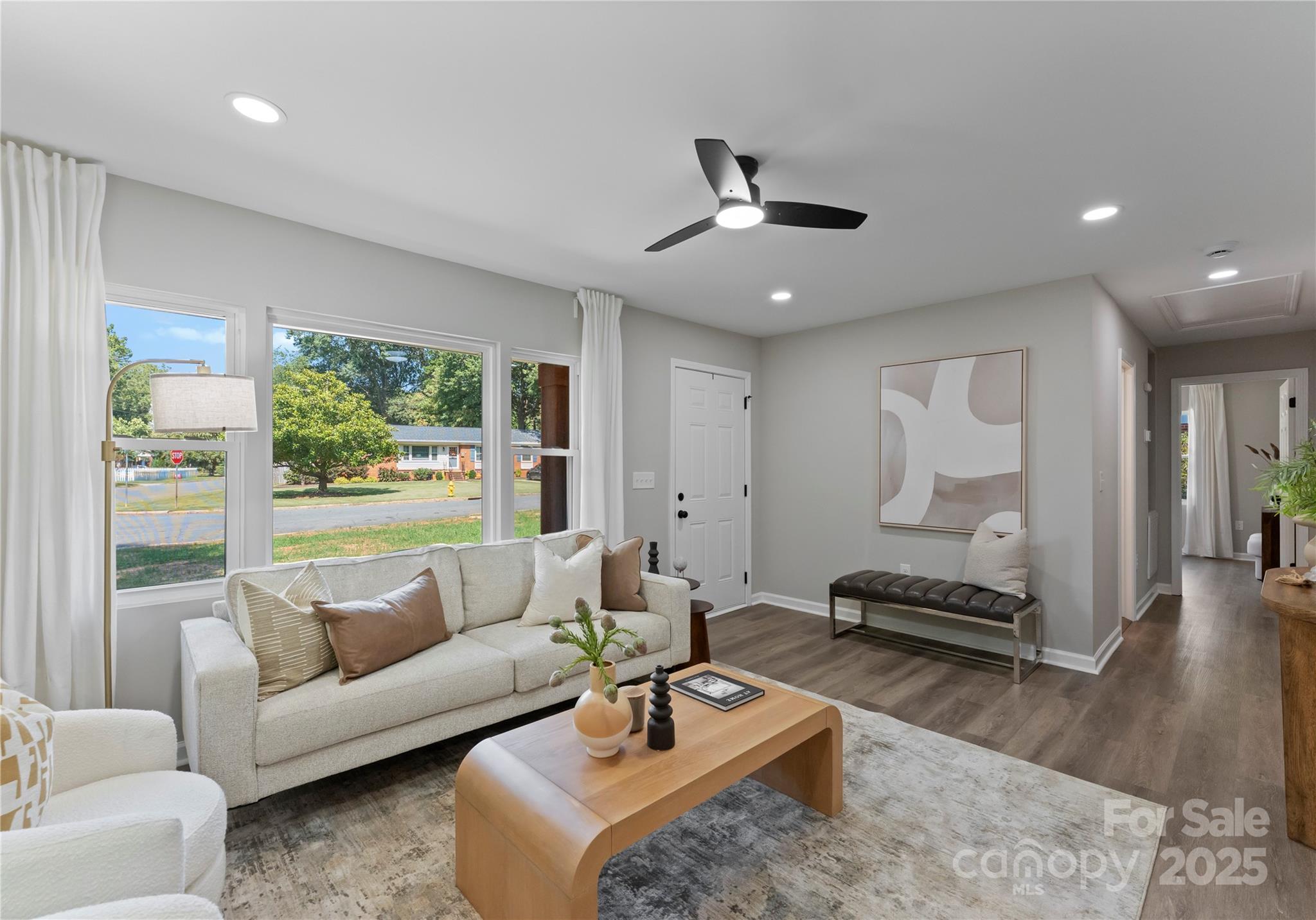 2900 Enfield Road Charlotte, NC 28205 - Photo 6 of 35 a living room with furniture and a large window