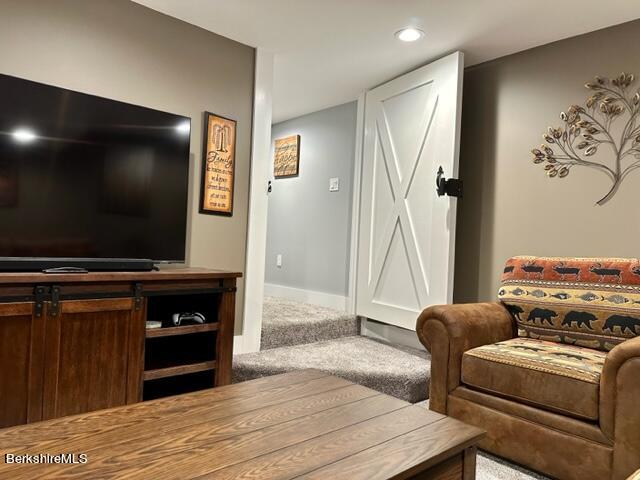 2631 Hancock Road Hancock, MA 01267 - Photo 52 of 55 a living room with furniture and a flat screen tv