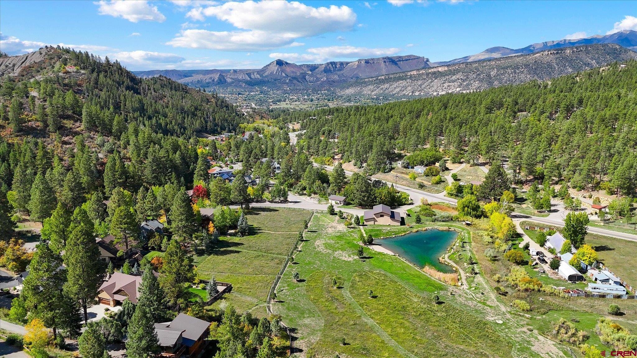 73 Ute Pass Road Durango, CO 81301 - Photo 40 of 44 a view of a city with mountains in the background
