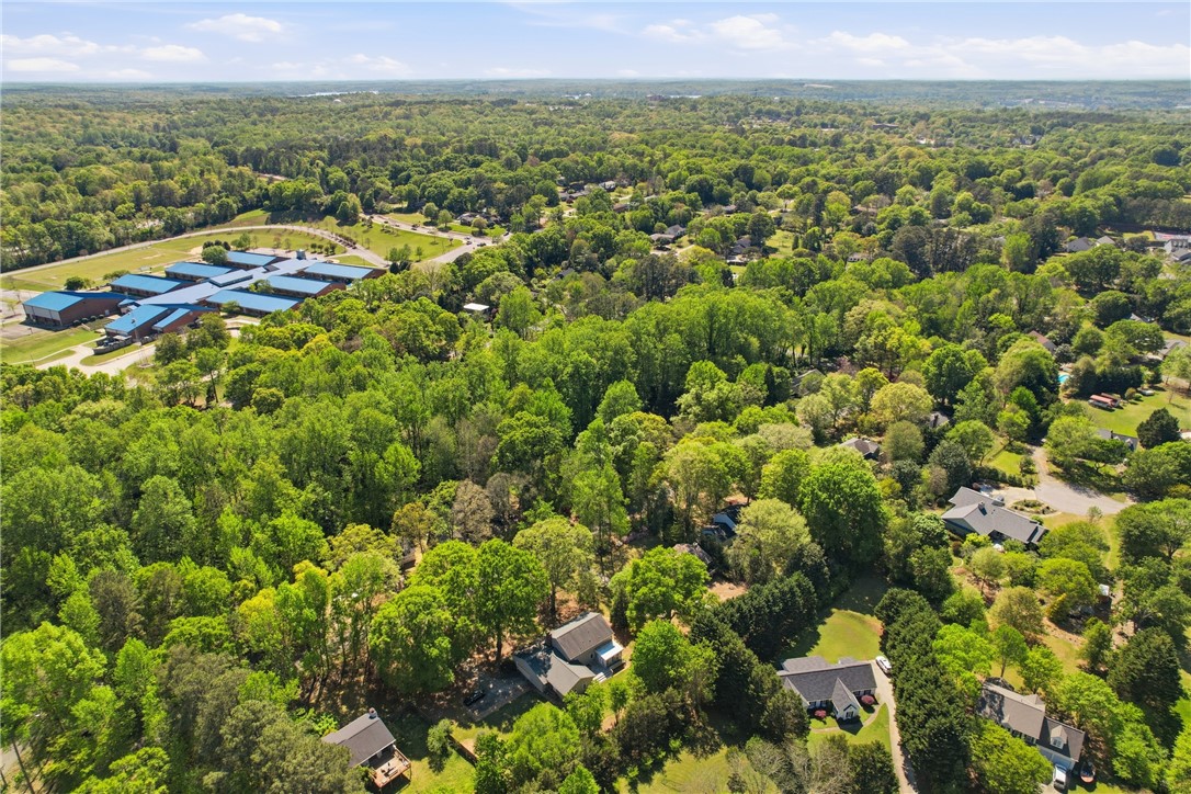 110 Shaftsbury Road Clemson, SC 29631 - Photo 33 of 38 This verdant landscape showcases a community nestled among lush trees, offering a serene and private living experience.