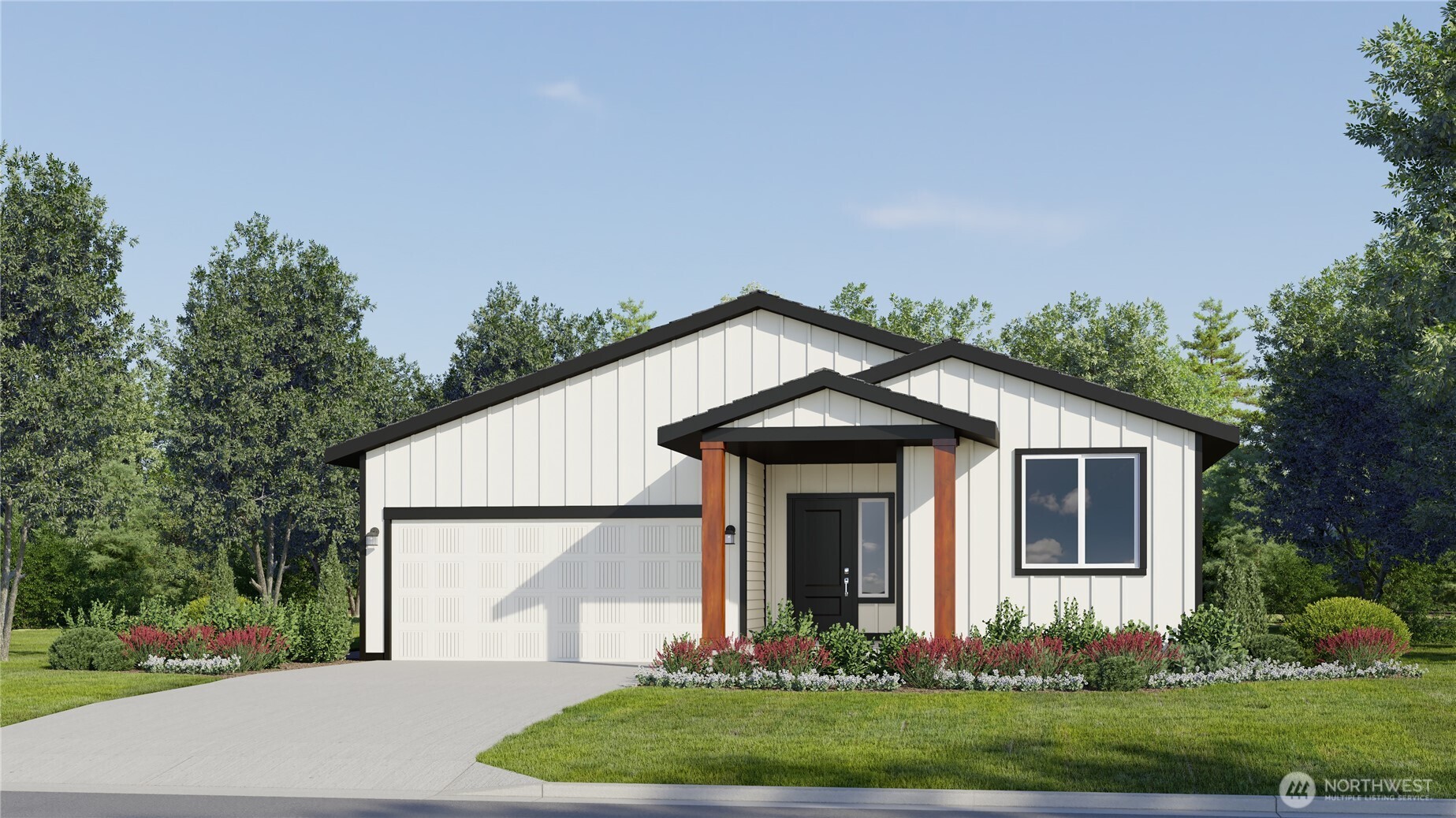 132 Moonshadow Lane Sequim, WA 98382 - Photo 1 of 28 a view of a white house next to a yard and a road