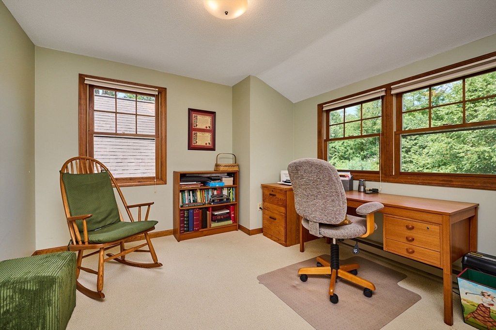 72 Reservation Road Sunderland, MA 01375 - Photo 18 of 38 a view of a workspace with furniture and a window