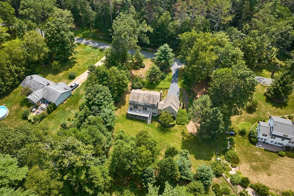 72 Reservation Road Sunderland, MA 01375 - Photo 31 of 38 an aerial view of a house with a yard swimming pool and outdoor seating