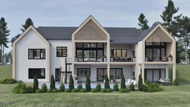 a view of a yard in front of house