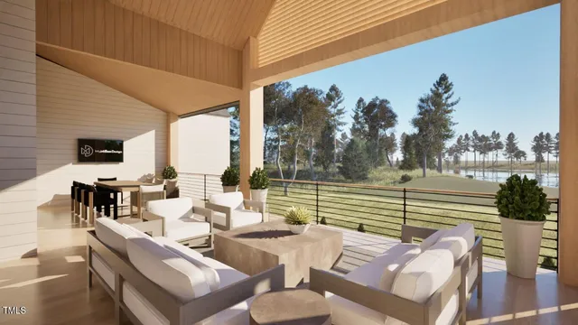 a view of outdoor space with seating