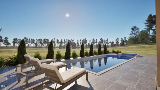 a view of a porch with seating space