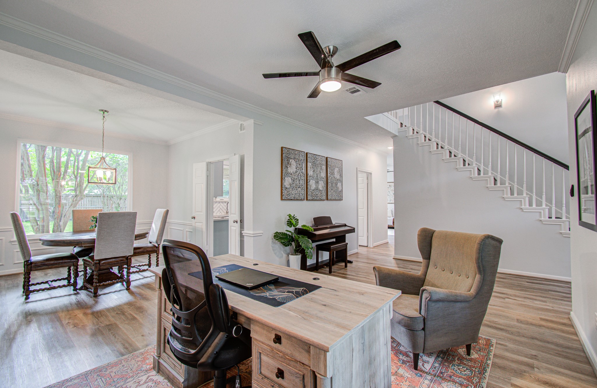 22927 Northoak Forest Lane Spring, TX 77389 - Photo 6 of 37 a view of a dining room with furniture window and wooden floor