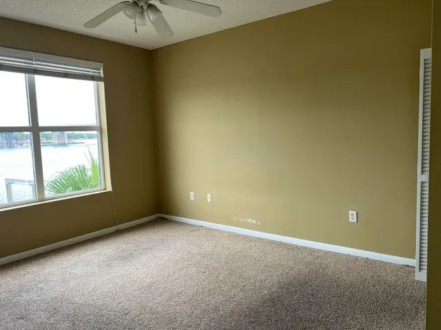 an empty room with a window