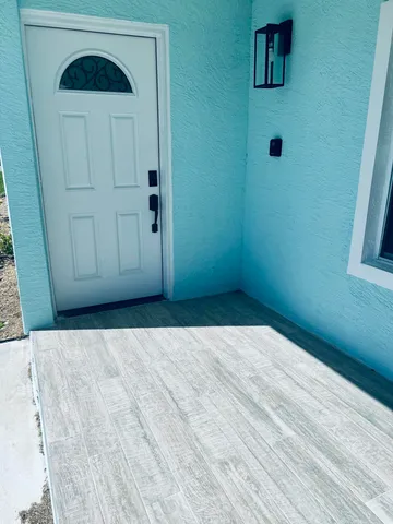 a view of front door