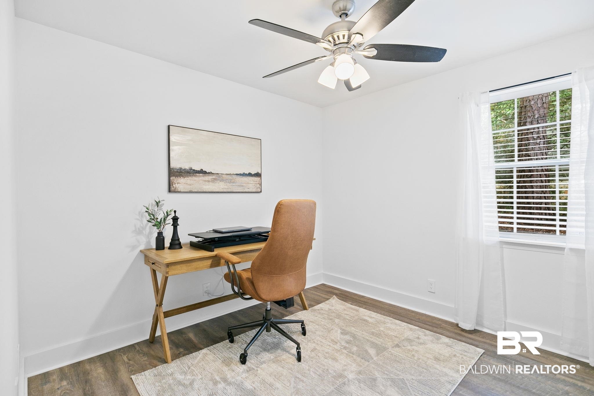 342 Ridgewood Drive Daphne, AL 36526 - Photo 20 of 36 Office featuring ceiling fan and dark wood-type flooring