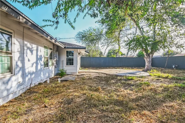 a backyard of a house