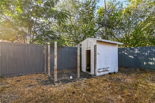 a backyard of a house