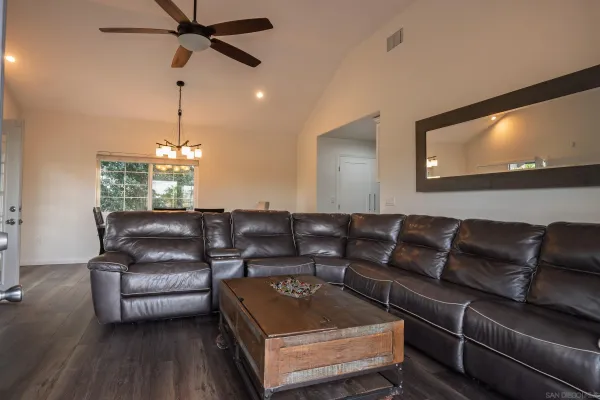 a view of balcony with furniture