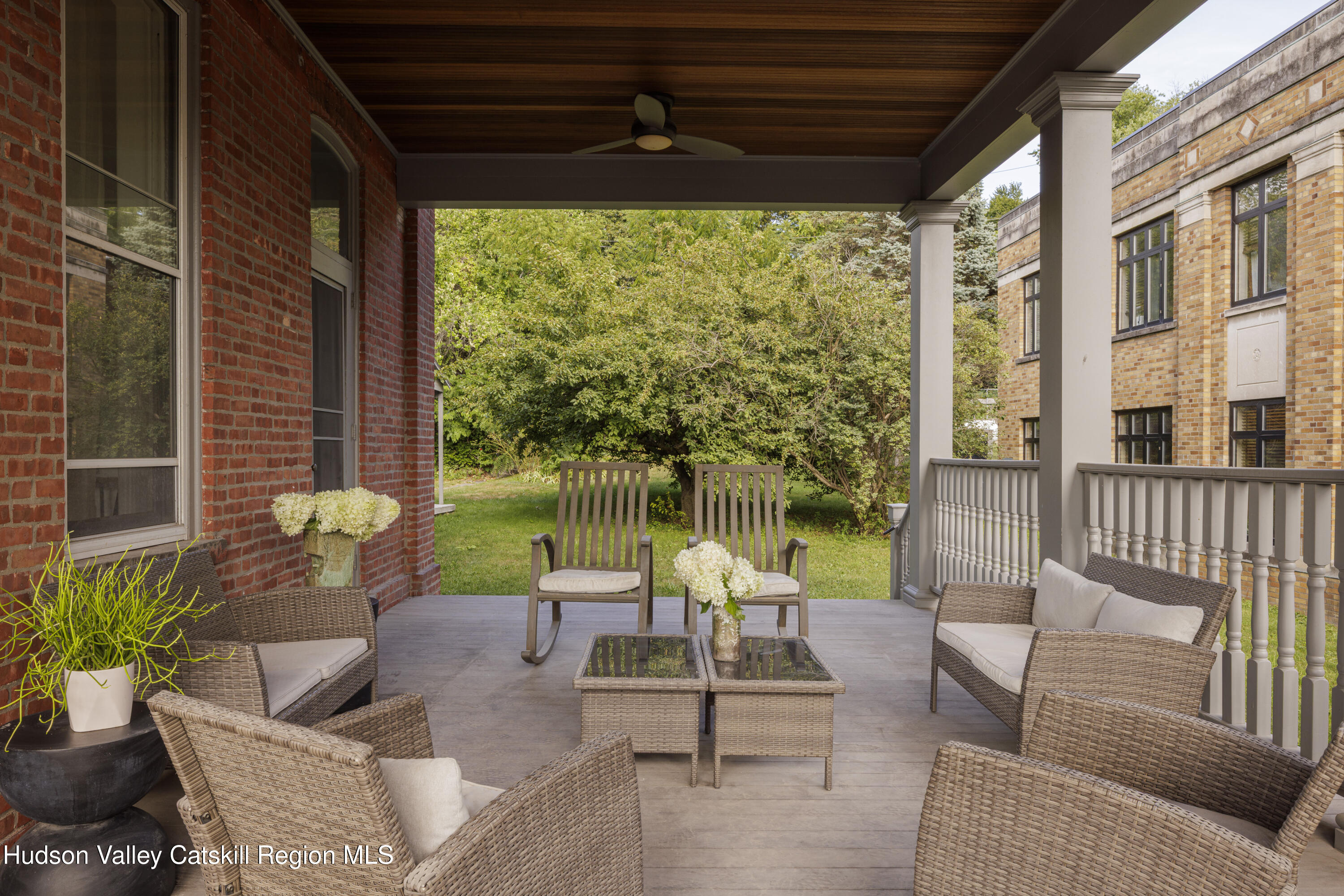 308 Main Street Catskill, NY 12414 - Photo 28 of 30 a view of a patio with couches chairs and a potted plant