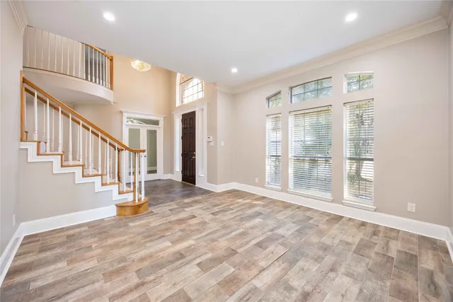 a view of an entryway with staircase