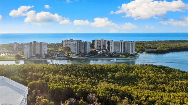 a view of an ocean and beach
