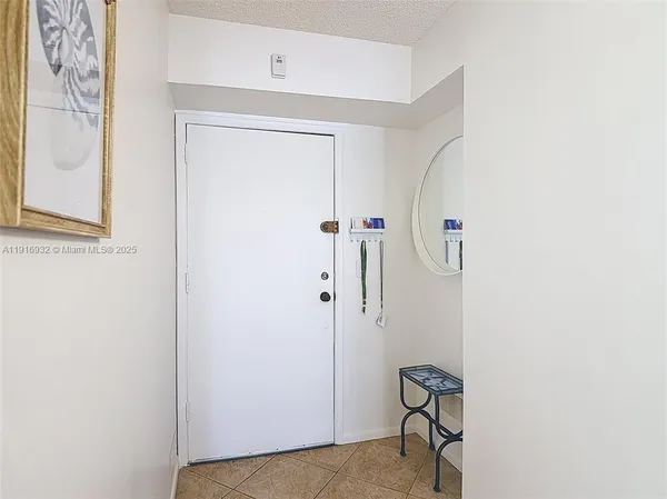 a view of small space with racks on the wall