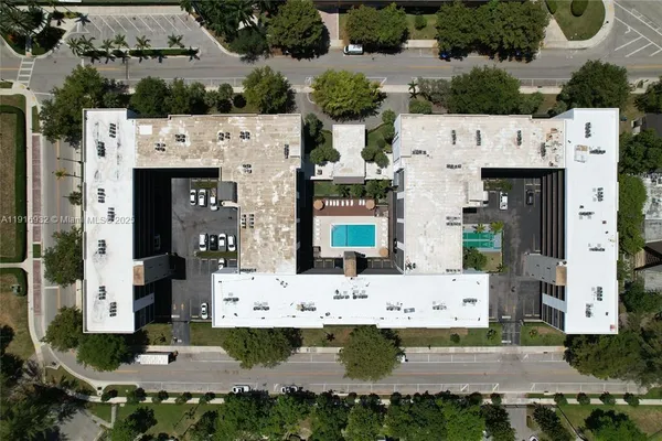 a view of a city with tall buildings