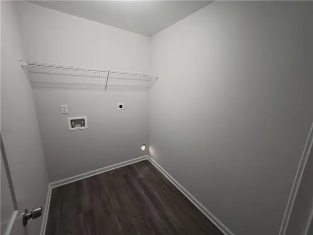 a view of small space with racks on the wall