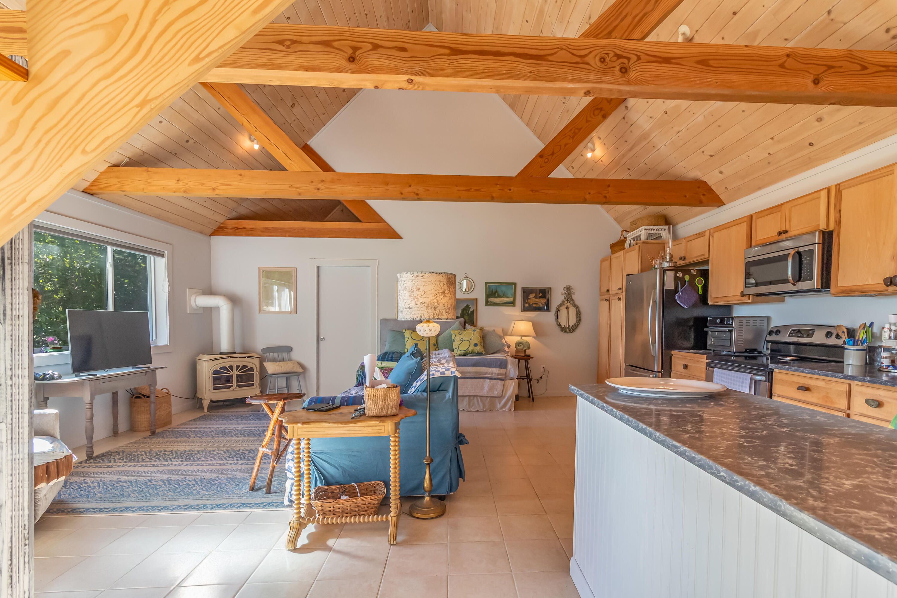 614-618 Gouldsboro Point Road Gouldsboro, ME 04607 - Photo 101 of 110 The Barn Kitchen/living room