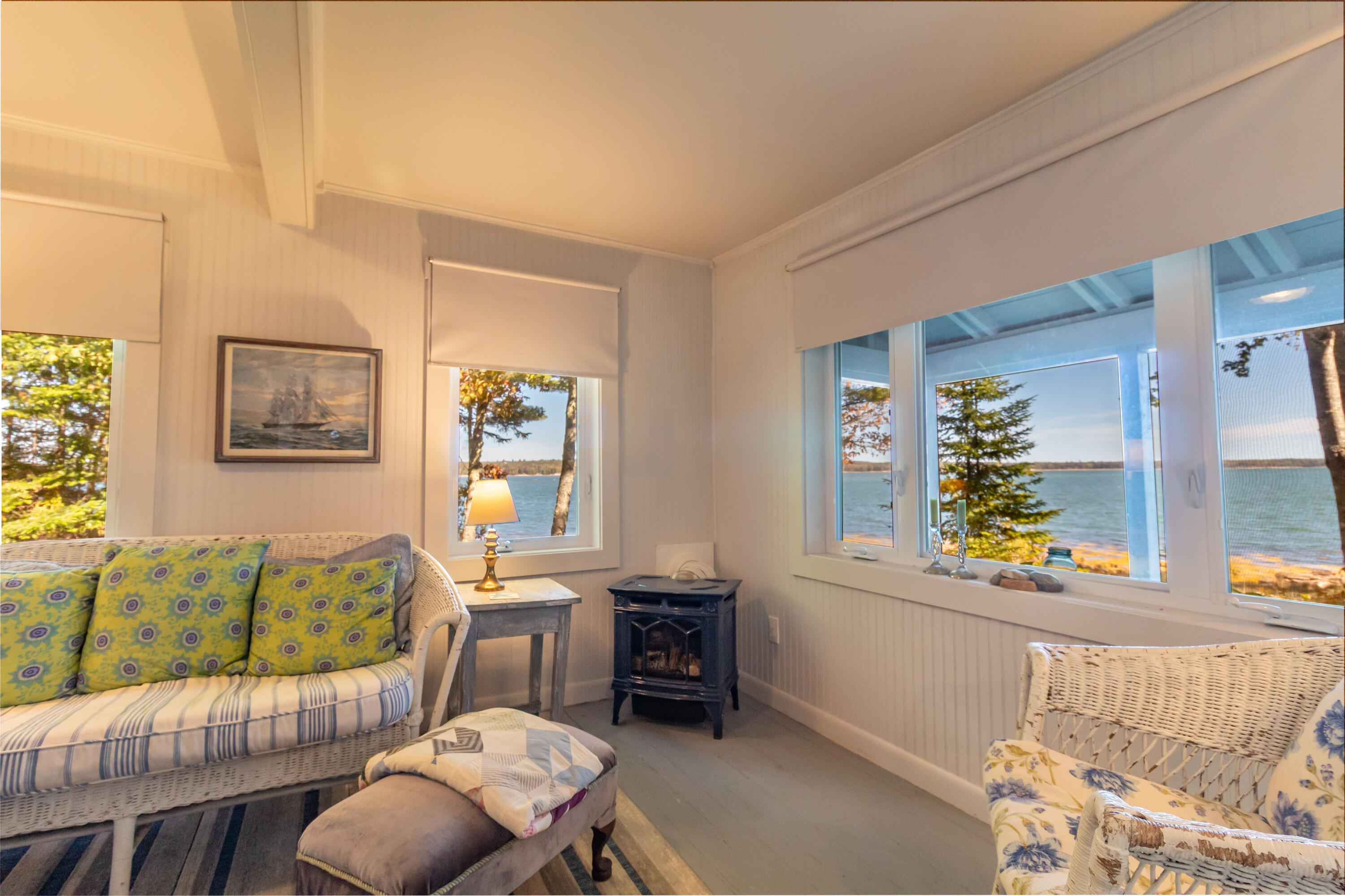 614-618 Gouldsboro Point Road Gouldsboro, ME 04607 - Photo 61 of 110 Blue Loon Cottage Living Room