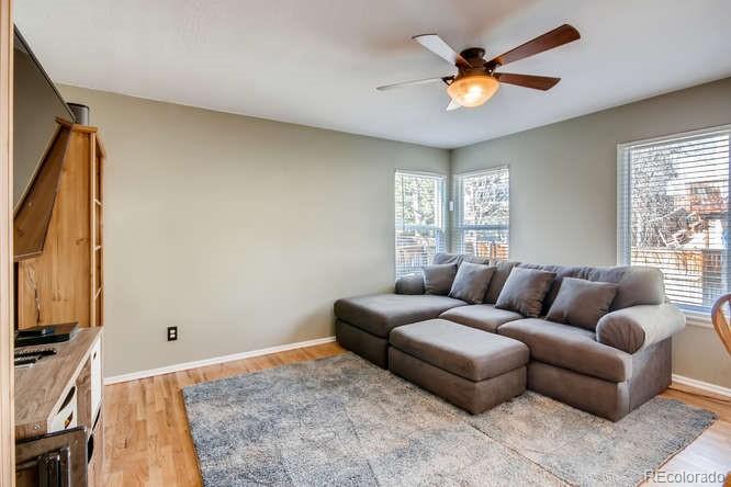 9629 Sydney Lane Highlands Ranch, CO 80130 - Photo 15 of 34 a living room with furniture and a flat screen tv