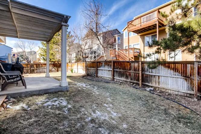 9629 Sydney Lane Highlands Ranch, CO 80130 - Photo 32 of 34 a view of a yard with wooden fence