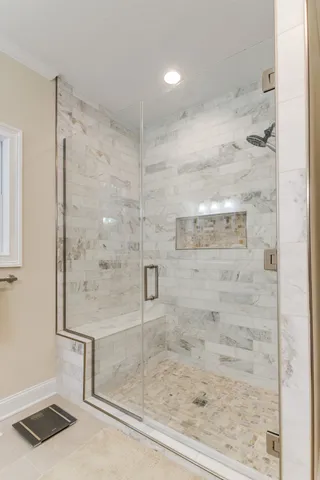 a view of a yard covered with snow