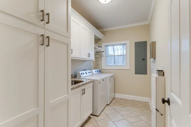 a building outdoor space with patio furniture