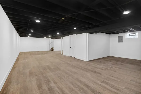 a view of lot of garage