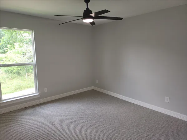 an empty room with a window