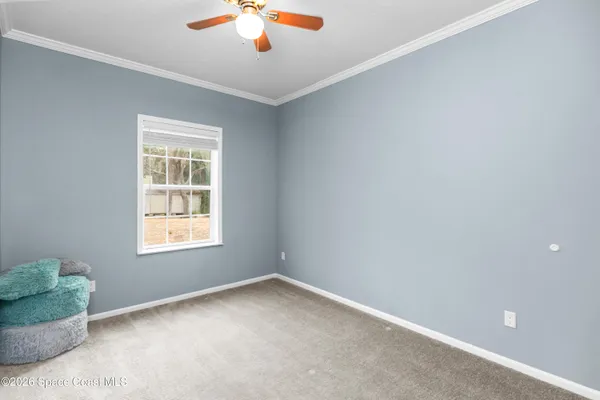 an empty room with a window