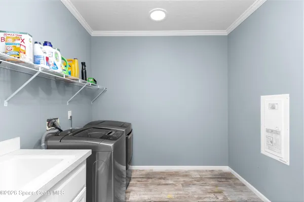 a room with storage and utility