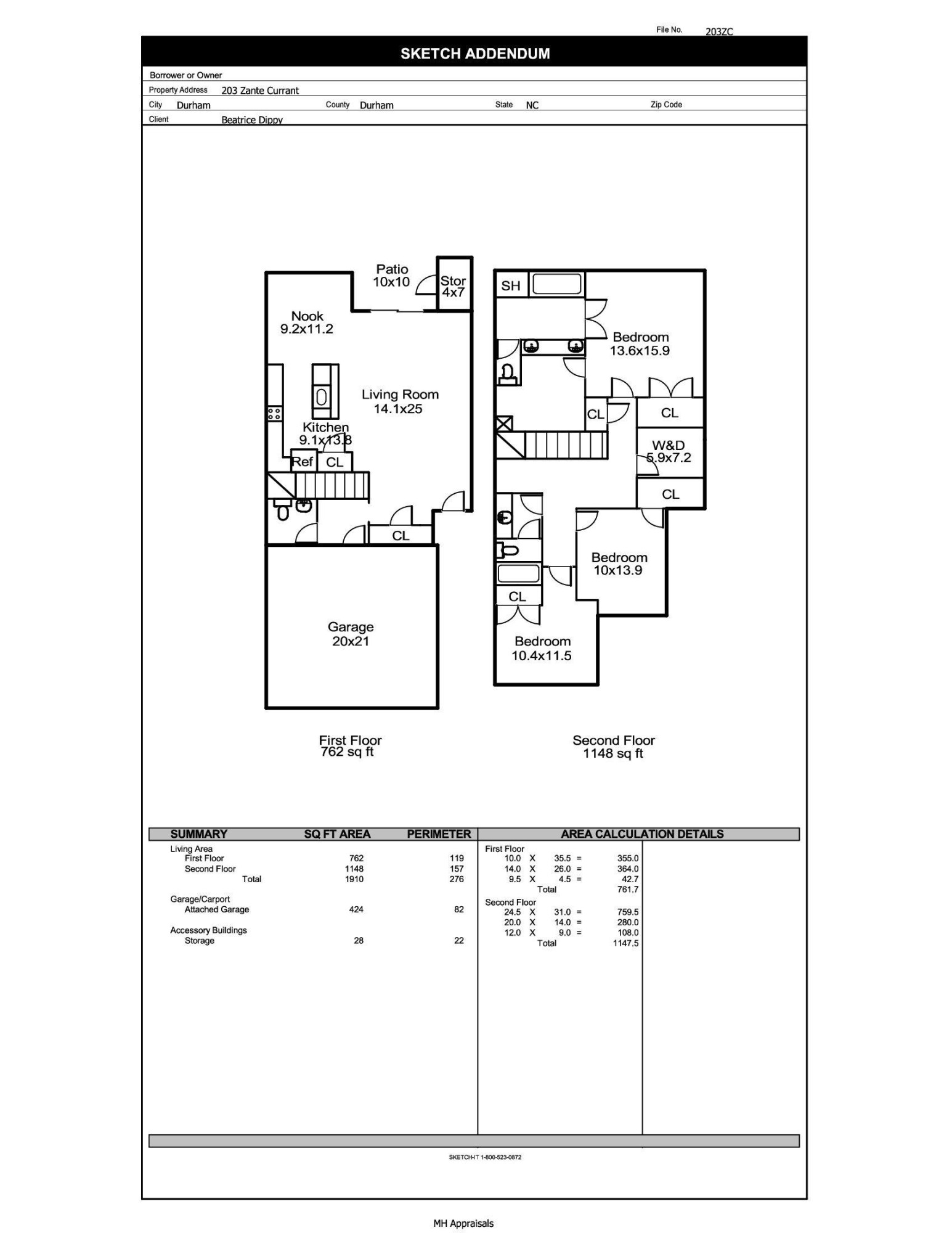 203 Zante Currant Road Durham, NC 27703 - Photo 28 of 28 Floor Plan