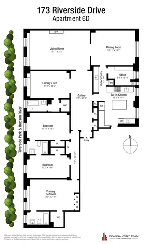 $5,600,000 | 173-175 Riverside Drive, Unit 6D | Upper West Side