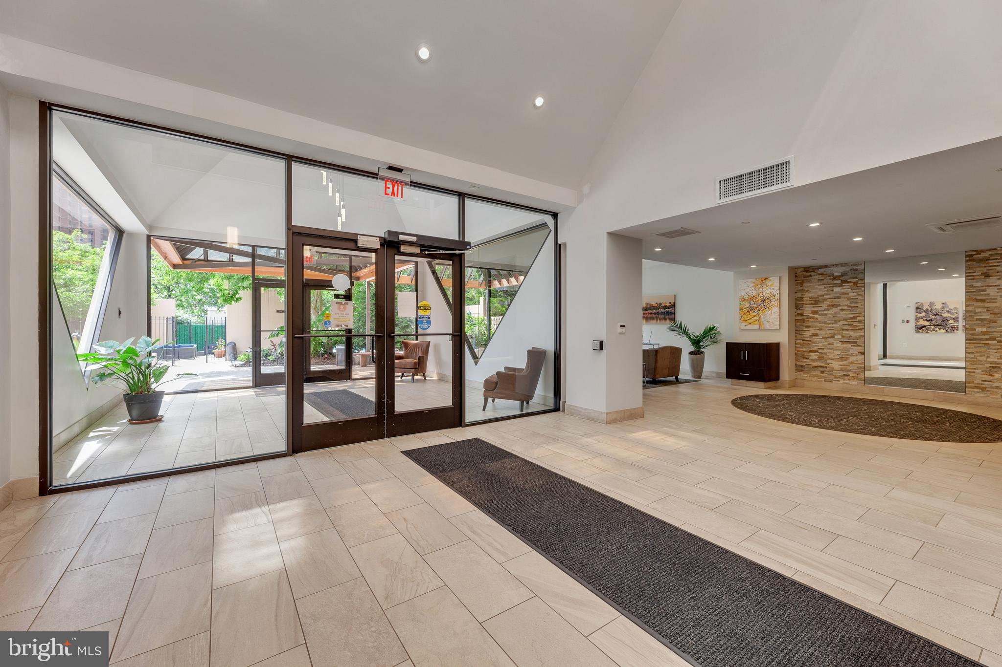 1301 North Courthouse Road, Unit 1802 Arlington, VA 22201 - Photo 39 of 42 Renovated lobby