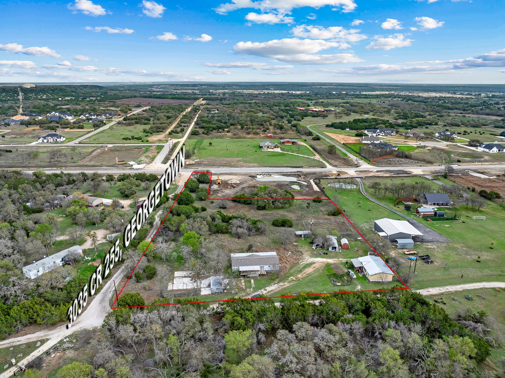 3035 County Road 255 Georgetown, TX 78633 - Photo 1 of 23 View of property location featuring property parcel outlined