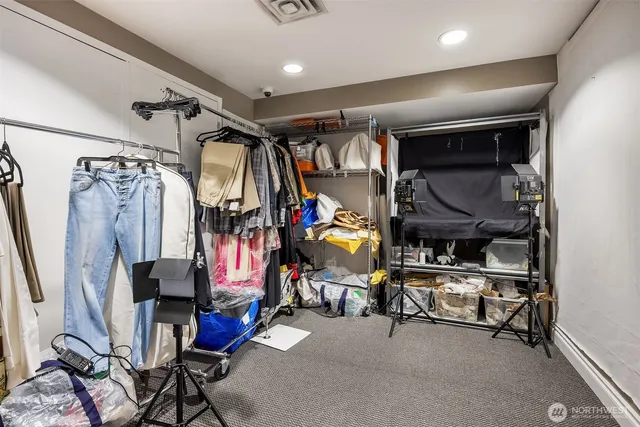 a view of storage and utility room