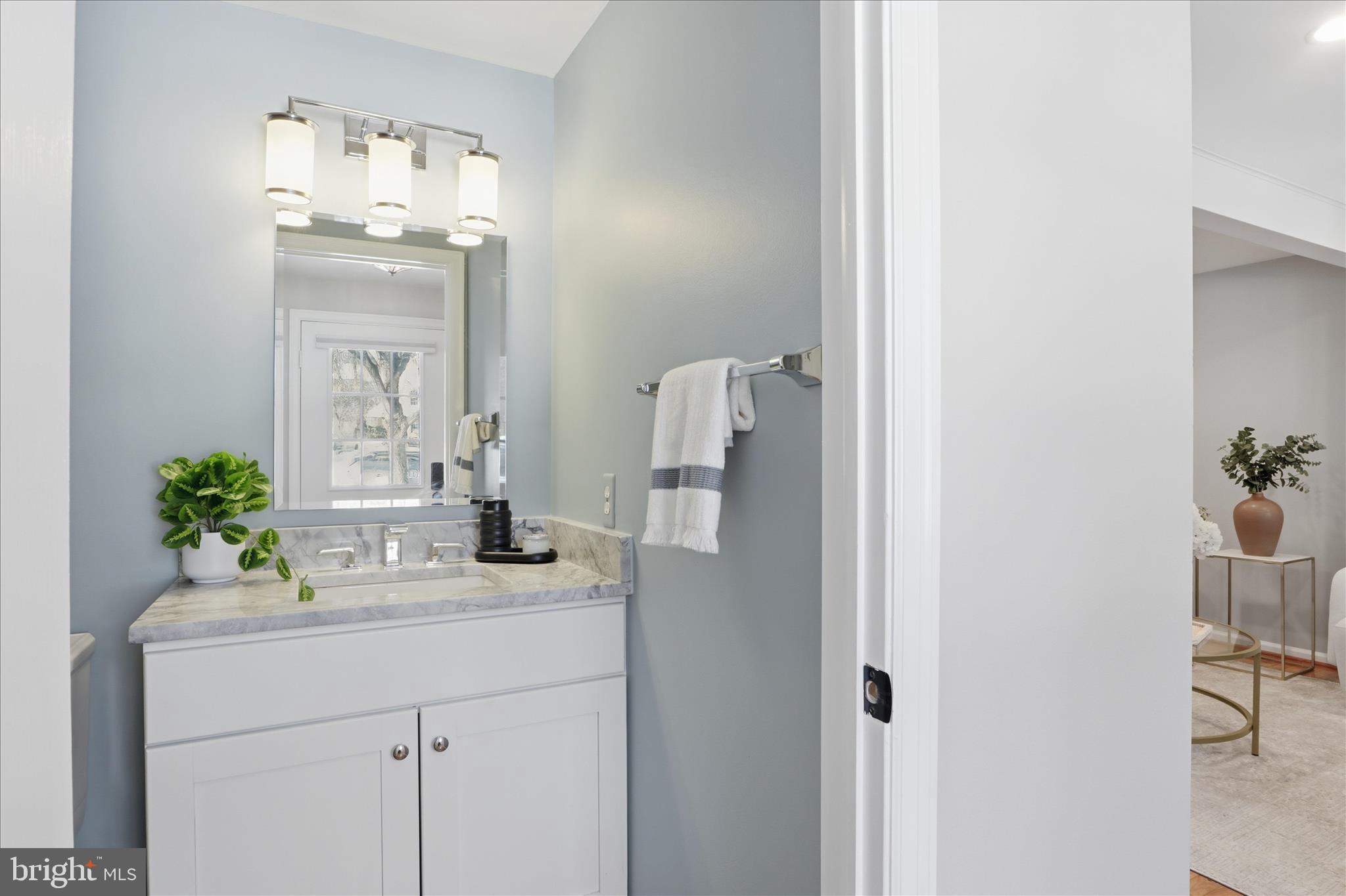 1563 Twisted Oak Drive Reston, VA 20194 - Photo 19 of 47 a bathroom with a sink and a mirror