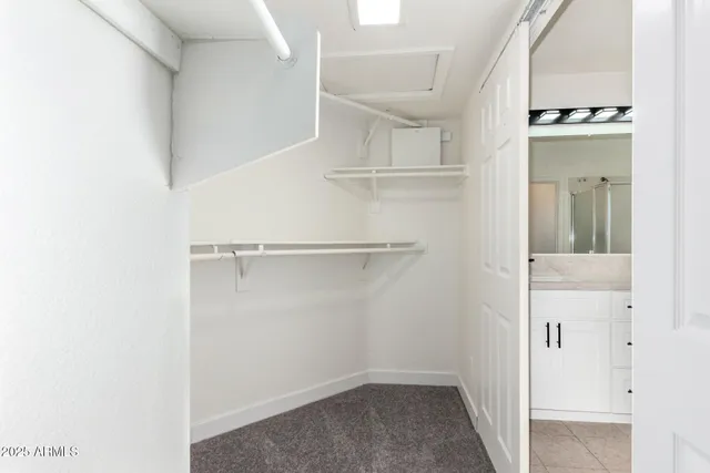 a view of small space with wooden floor